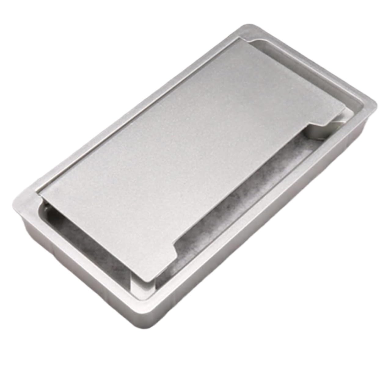 Passacavo per scrivania, Copriforo for cavi in ABS Base rettangolare Uscita cavi for tavolo Scrivania for computer Passacavo Protezione for cavi Organizzatore(Silver)