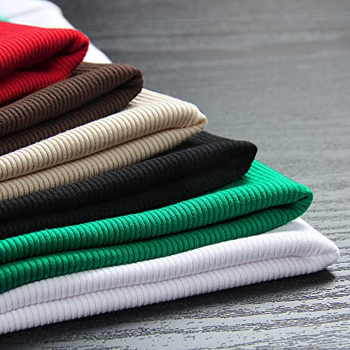 Roselux Womens Long Sleeve Stretch Crewneck Ribbed T-Shirt Fitted Casual Basic Tops - Image 4