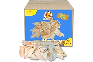 100% Natural Cow Ears for Dogs (50 Pack)