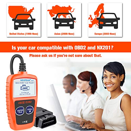 NEXPEAK OBD2 Scanner Vehicle Engine Code Reader Car Diagnostic Tool Automotive Emissions Analyzer