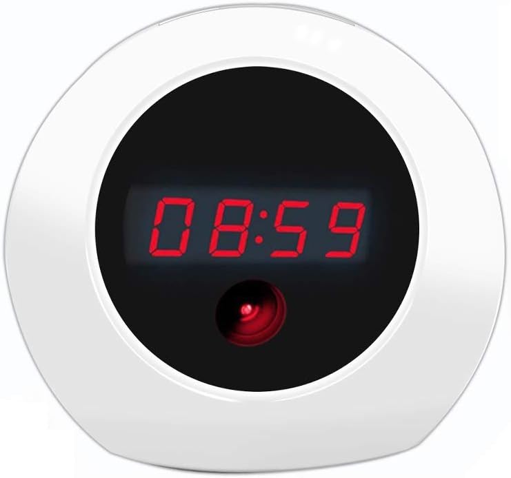 Nanny Hidden Camera Alarm Clock Motion Detection Long Time Loop Recording (8GB SD Card Include)