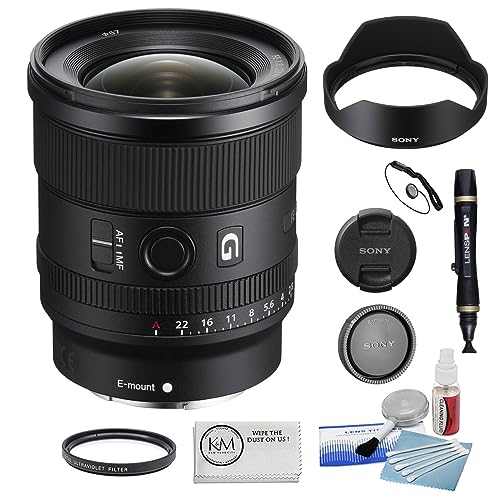Sony FE 20mm f/1.8 G Lens Bundled with 67mm UV Filter + 5-Piece Camera Cleaning Kit + Cleaning Lens Pen + Lens Cap Keeper + Microfiber Cleaning Cloth (6 Items)