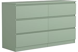 6 Drawer Teal Dresser: Spacious and Chic Storage for Your Home