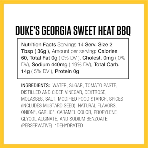 Image of Duke's Georgia Sweet Heat Southern Sauce - Molasses & Spicy Pepper Blend, 17.5 Ounce (Pack of 1)