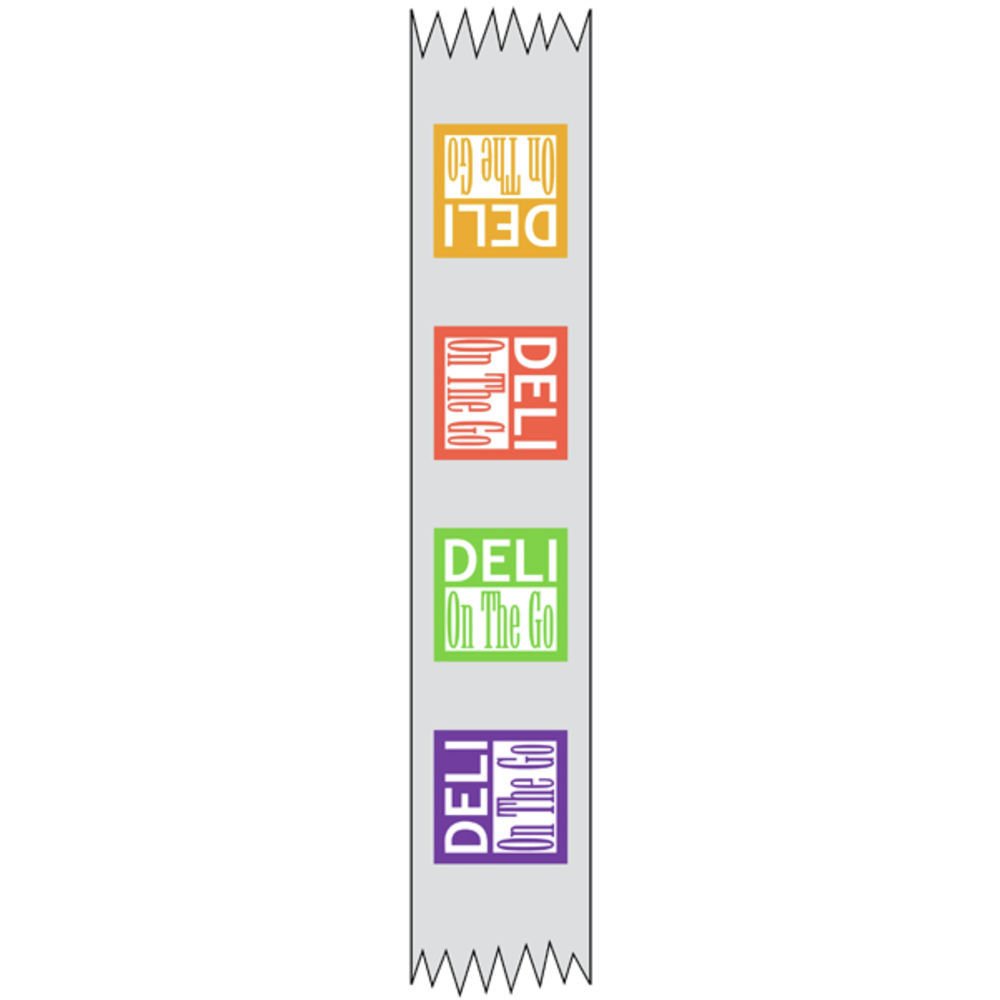 Tamper Evident Packaging Tape for Food Containers Transparent Clear "Deli On The Go"/Color Blocks - 1"W x 500 ft by HUBERT – Large, Plastic, Clear, Model 150XCPDELIGO