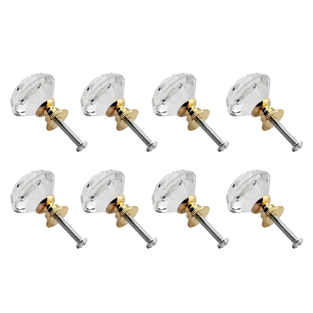 Boutons cristal diamant 30mm poignée armoire cuisine tiroir meuble transparent