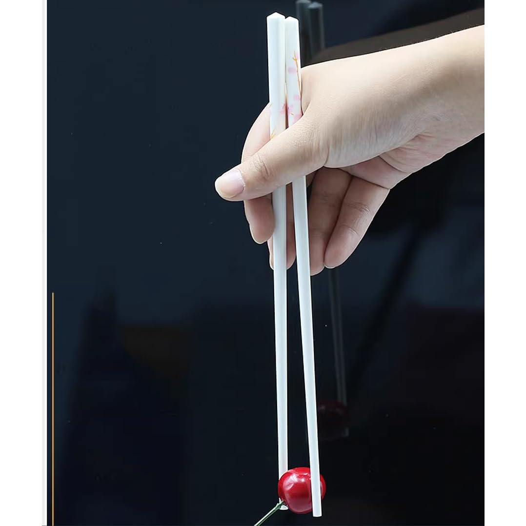Boissticles en Porcelaine Cadeau De Fleurs avec Boîte-Cadeau, Baguettes Chinoises en Os De La Chine, Baguettes Premium Réutilisables, Lave-Vaisselle À Haute W
