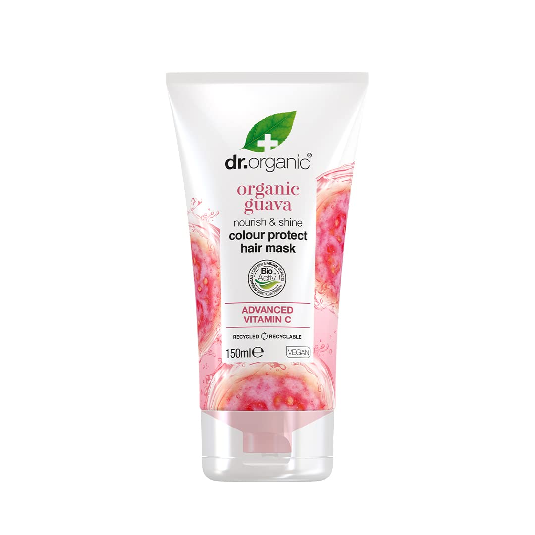 Dr Organic Guava Colour Protect Hair Mask, Natural, Vegan, Cruelty Free, Paraben & SLS Free, 150ml