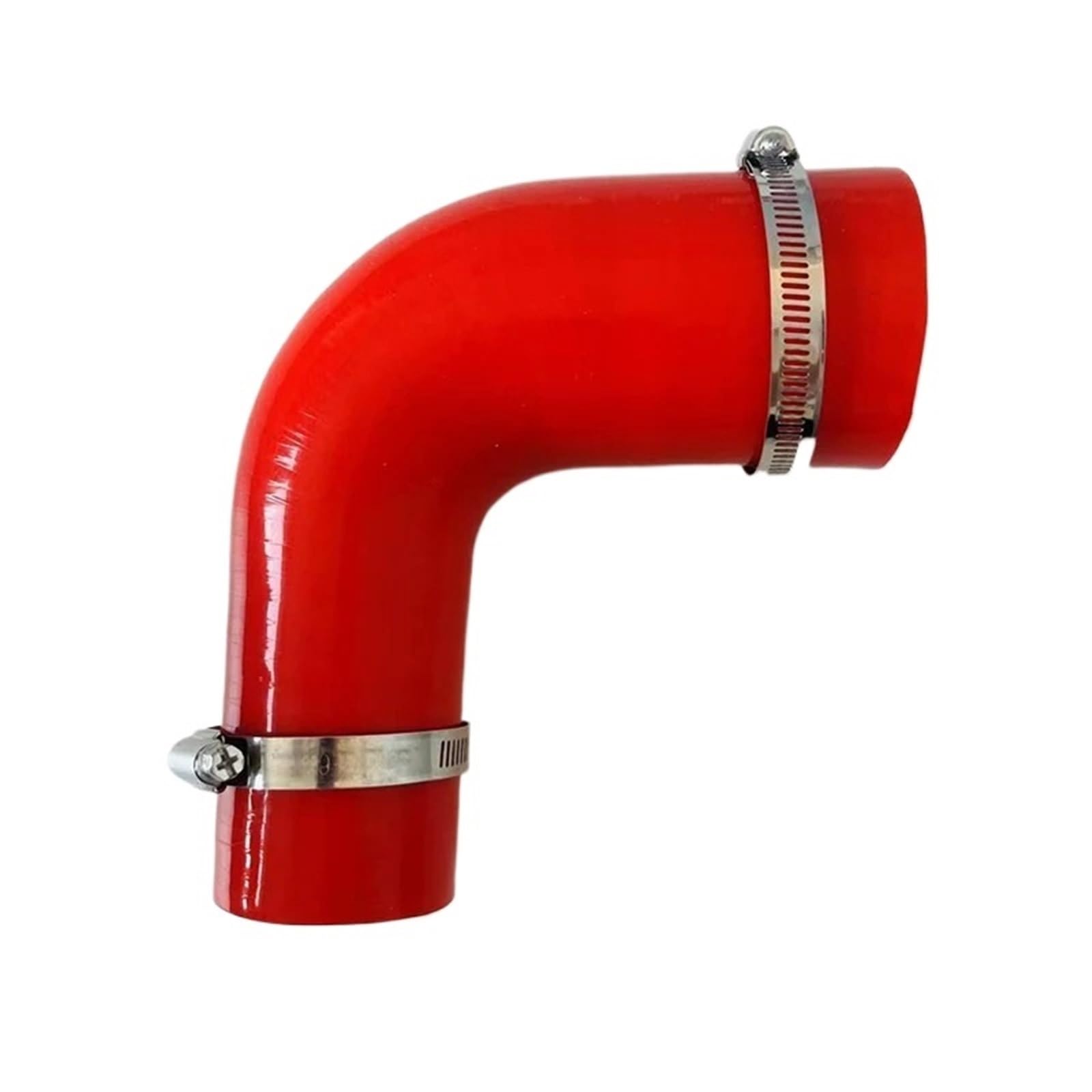 Buouagd Red Turbo Air Intake Intercooler Pipe Hose Flexible Silicone Hose, 90 Degree Ucer, Variable Diameter, For Air Intake, High Pressure With 2 Clamps(,Id76-102Mm)