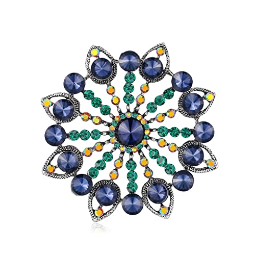 Broche fleur en cristal pour mariages et soirées habillées accessoire de corsage