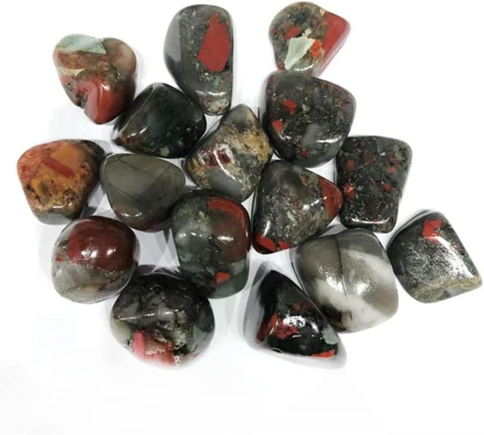 Meditation Home African Bloodstone 2-3cm Tumbled Stone Polished Natural Crystals Healing Chakras for Decoration