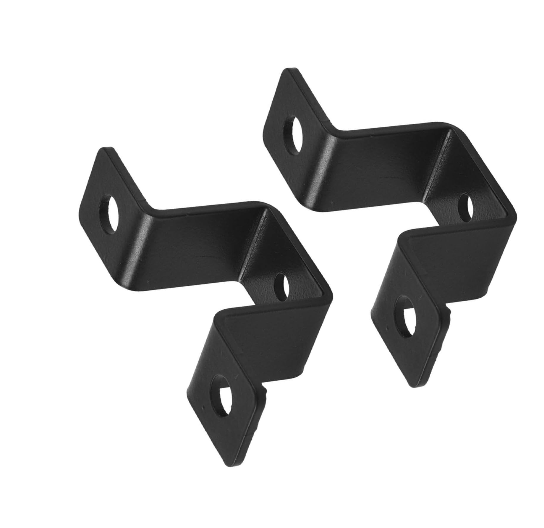 Square Pipe Clamp, U Shaped Connector Bracket Square Pipe Clamp Steel Black 1in 2in 2-4 Pack(2pcs 1in)