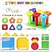 Peg Board Toy set 73Pcs DIY Building Stacking Toys for Kids 3-6 Years Old,STEM Educational Kids Toy for Brain Development,Montessori Sensory Toys,Upgrade Various Foam Board Plastic Lacing String Game