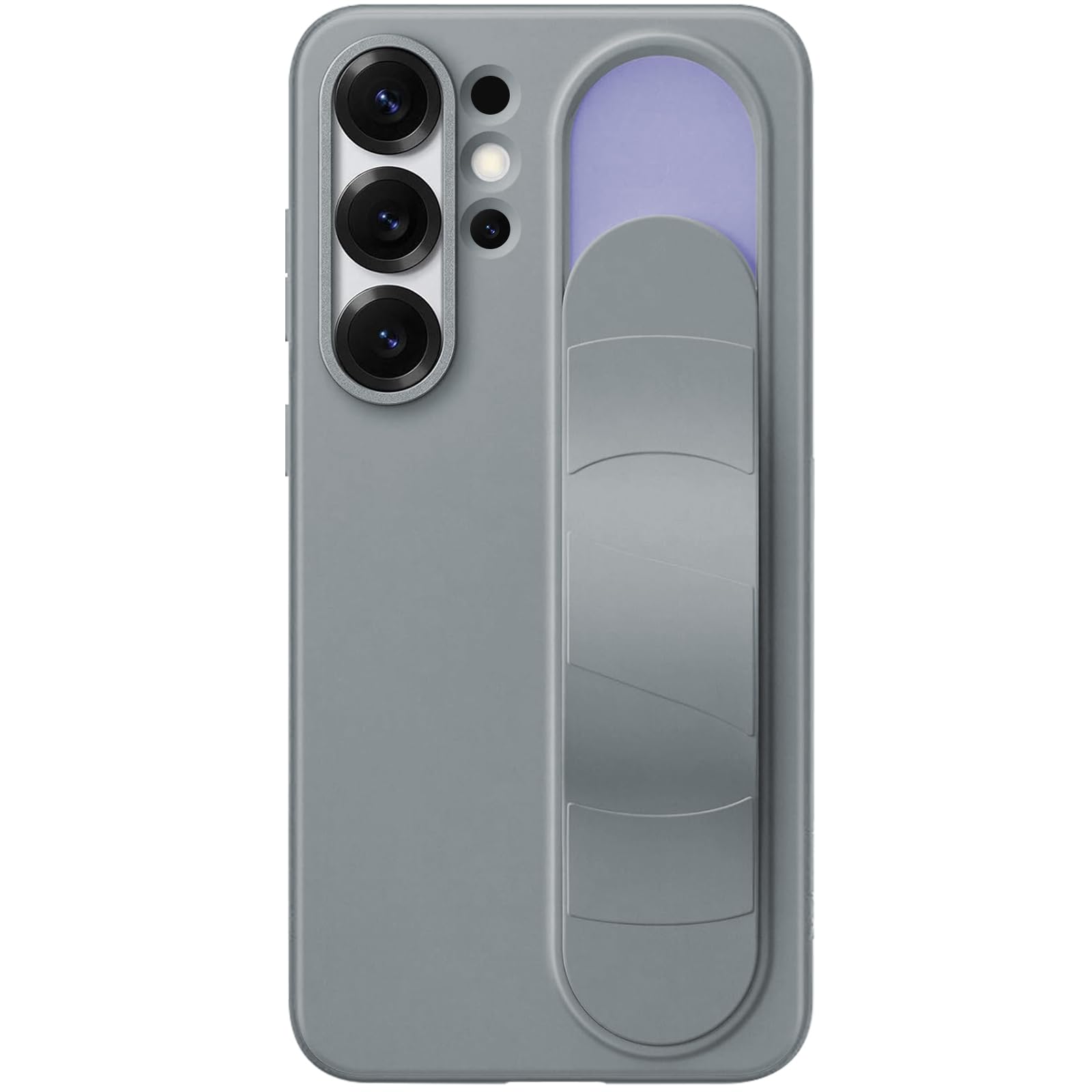 for Samsung Galaxy S25 Ultra with Smart Button, Standing Grip Phone Case with Kickstand, for Samsung S25 Ultra Case Smart Button Cover | Hand Strap | Soft Touch | Stand Grip | Smart Butto Gray