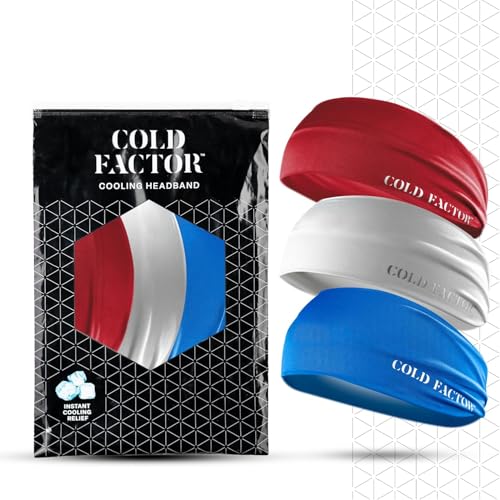 Image of COLD FACTOR Cooling Headband for Women and Men - UPF 50+ Advanced Evaporative Comfort, Instant Cooling Sweatband for Outdoor Sports, Fitness, Yoga, Hiking, Running, and Workout