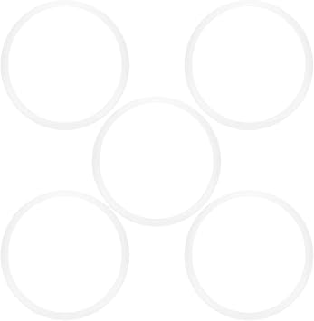 5pcs Pressure Cooker Sealing Ring, Replacement Silicone Gasket Seal, Clear Universal Stainless Steel Pressure Cooker Gaskets O Ring22cm Inner diameter