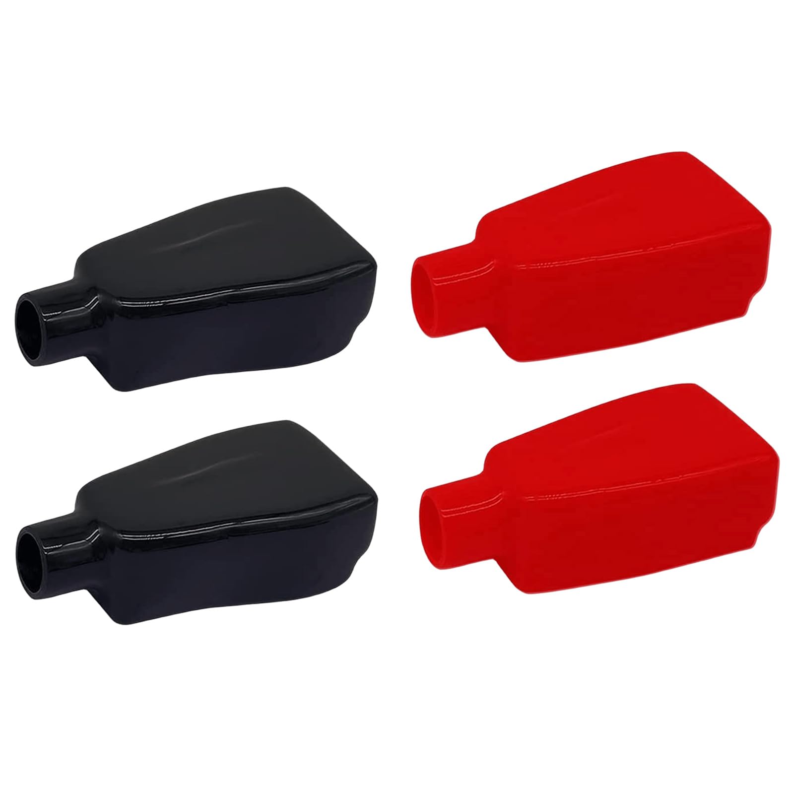 Battery Terminal Covers，Battery Terminal Insulating Protector Caps Positive and Negative Cable Covers in Red and Black for Cars Boat Motorcycle (4 Pieces)