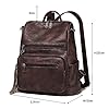 ECOTISH Damen-Rucksack veganem Leder Groß Stylisch Frauen Designer Schultertasche Reiserucksack mit Quaste Cityrucksack Rucksacktasche (coffee) #1