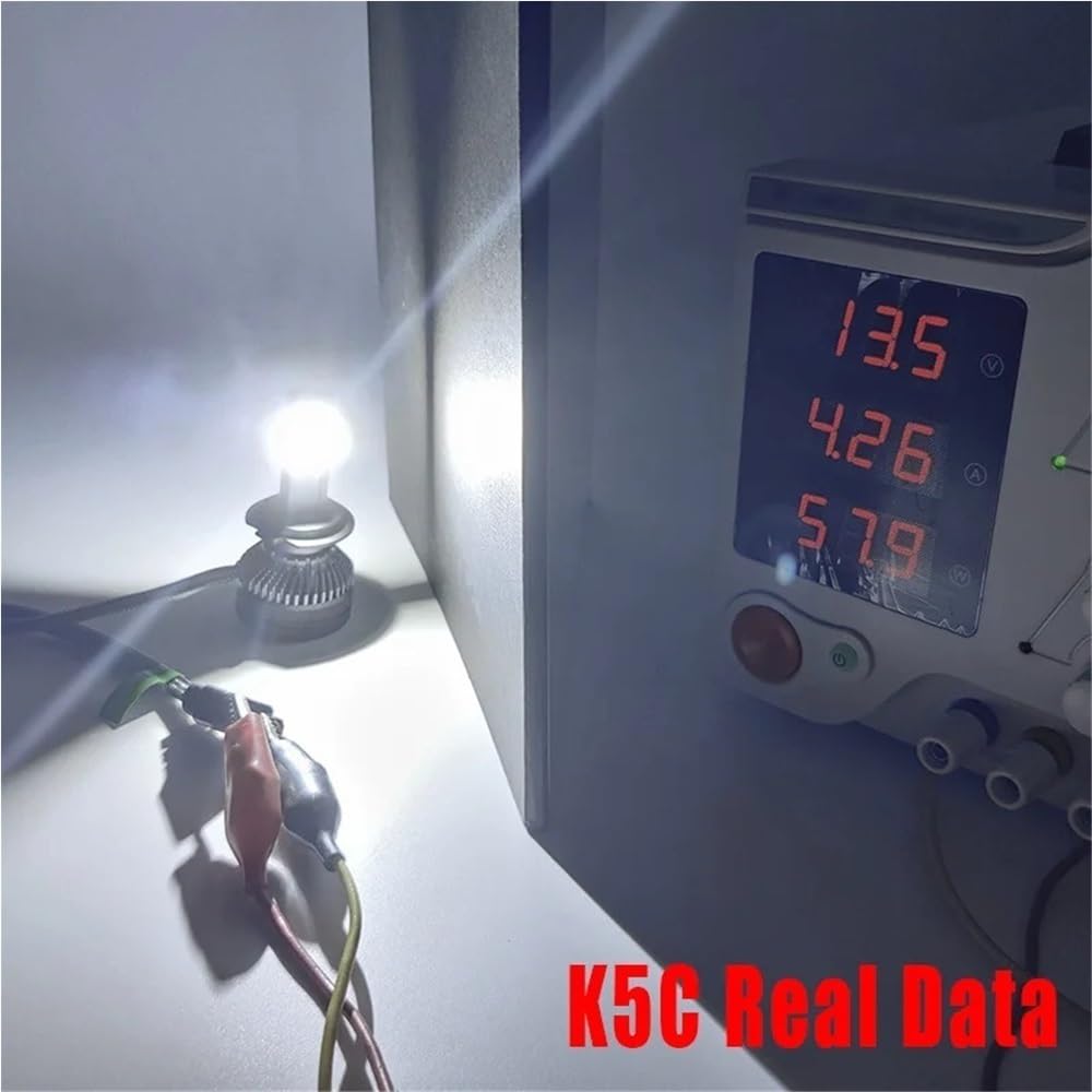 Bombilla LED K5C 4300K ​​110W H7 H4, tubo de cobre doble, 3000K, for faros delanteros de coche H1 H11 HB3 9005 HB4 9006(6000K Cold White,H4)