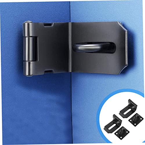 Image of DOITOOL 2pcs Stainless Steel Door Hasp Lock Right Angle Latch for Doors Easy to Install Durable Anti Design for Cabinets and Sheds