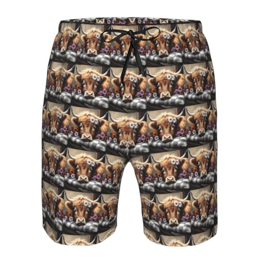 Animal Cow Print Stylish Beach Shorts Swim Trunks Lightweight Breathable Summer Outdoor Activities4