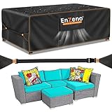 Enzeno Abdeckung Gartenmöbel, Wasserdicht Abdeckplane Gartenmöbel, Oxford Gewebe Plane für gartenmöbel, Gartenlounge Abdeckung Winterfest 180x100x74cm