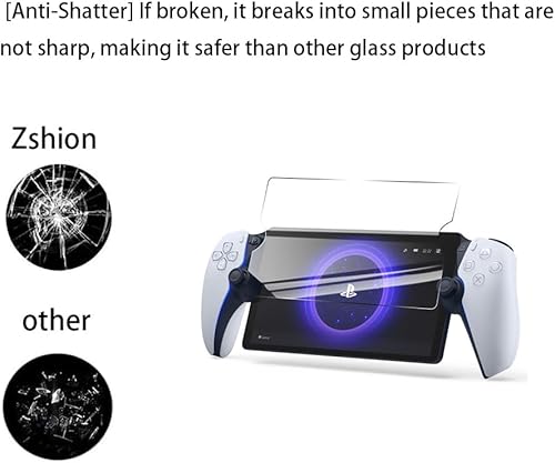 Miniatura 5 de Walieoka - Protector de pantalla compatible con PlayStation Portal Remoto, película protectora de vidrio templado de dureza 9H, resistente a los