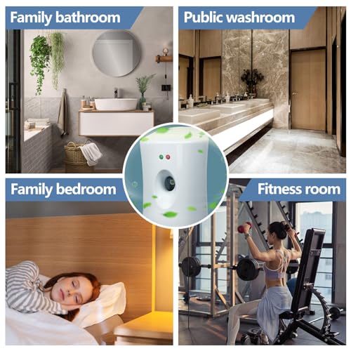 (4-Pack) Automatic Fragrance Dispenser,Automatic Air Freshener Spray Dispenser,Free Standing or Wall Mounted for Home, Indoor, Bathrooms, Offices, Hotels and Commercial Places (White) - Image 6