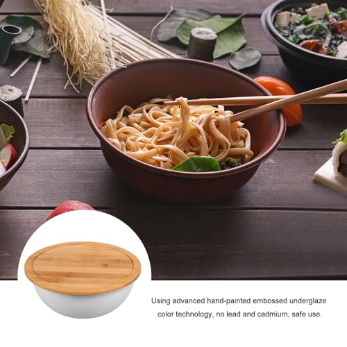 Set de 2 Tazones Mezcladores de Acero Inoxidable 24cm con Tapa miniatura 3