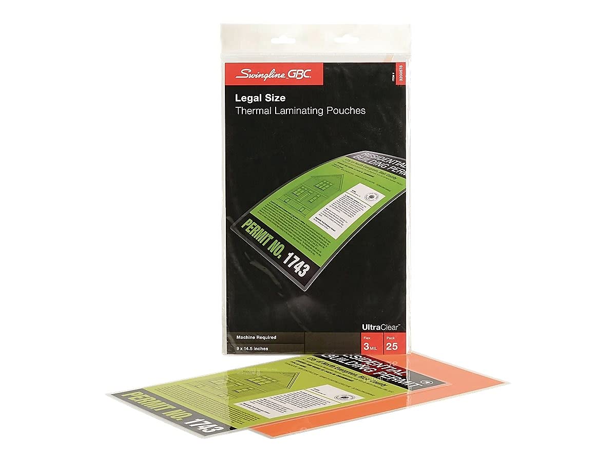 GBC Heatseal Laminiertaschen, 25 Stück pro Packung 9 x 14.5 farblos