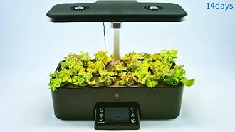 17-Pods Hydroponic Growing System with Dual Fans 24W Full-Spectrum Grow Light & Smart Control Panel for Indoor Gardening for Vegetables Herbs