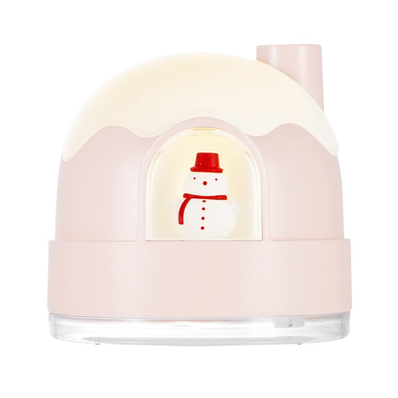Humidificador de niebla fría con luz nocturna, humidificadores ultrasónicos silenciosos for dormitorio, apagado automático, lindo diseño de casa de nieve, humidificadores for bebés, guardería, toda la