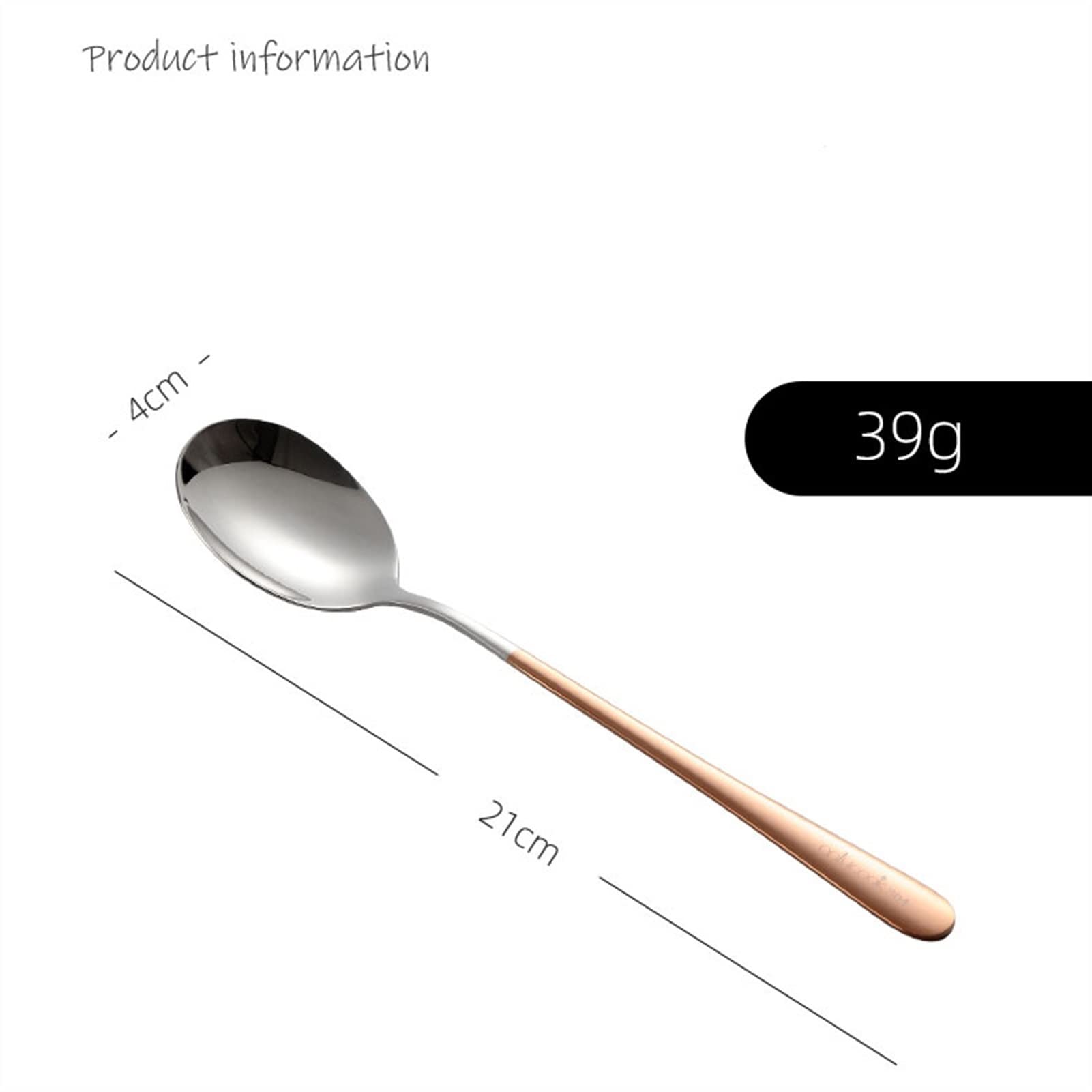 Chenshuo Set 4 Cucchiaini Da Caffè In Acciaio Inox Con Motivo Esagonale – Posate Moderne Per Dessert - 4