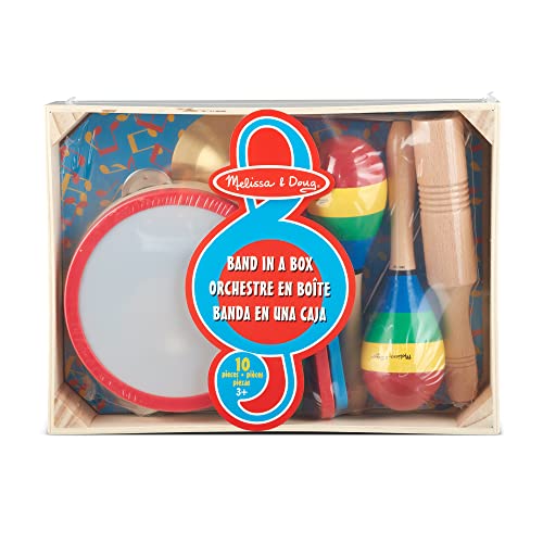 Melissa & Doug Band-In-A-Box Clap! Clang! Tap! - 10-Piece Musical Instrument Set - Kids Musical Instruments, Wooden Percussion Instruments For Toddlers And Kids Ages 3+ #TOP3