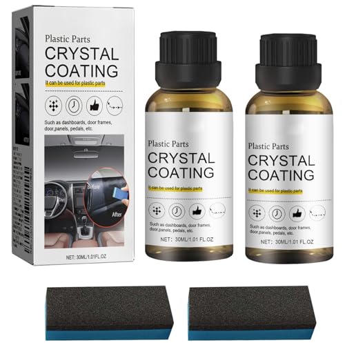 2pcs Crystal Coating Plastic Restoration Car Interior Cleaner 2026 New Car Plastic Restorer Automotive Interior Parts Refurbisher Long Duration PlasticParts Refurbish Agent 30ml*2