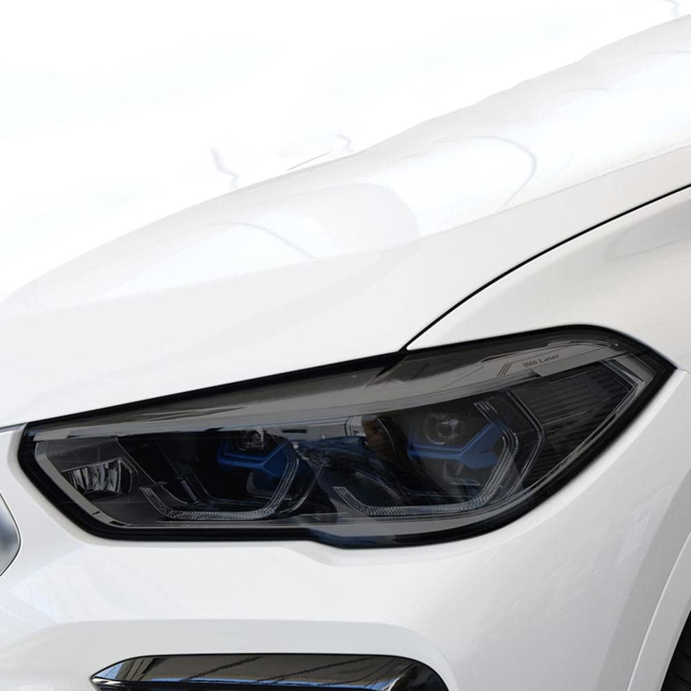 2 Pezzi Auto Faro Tinta Nero Pellicola Protettiva Vinile Protezione Adesivo TPU Trasparente, per BMW X6 G06 2020 - Accessori