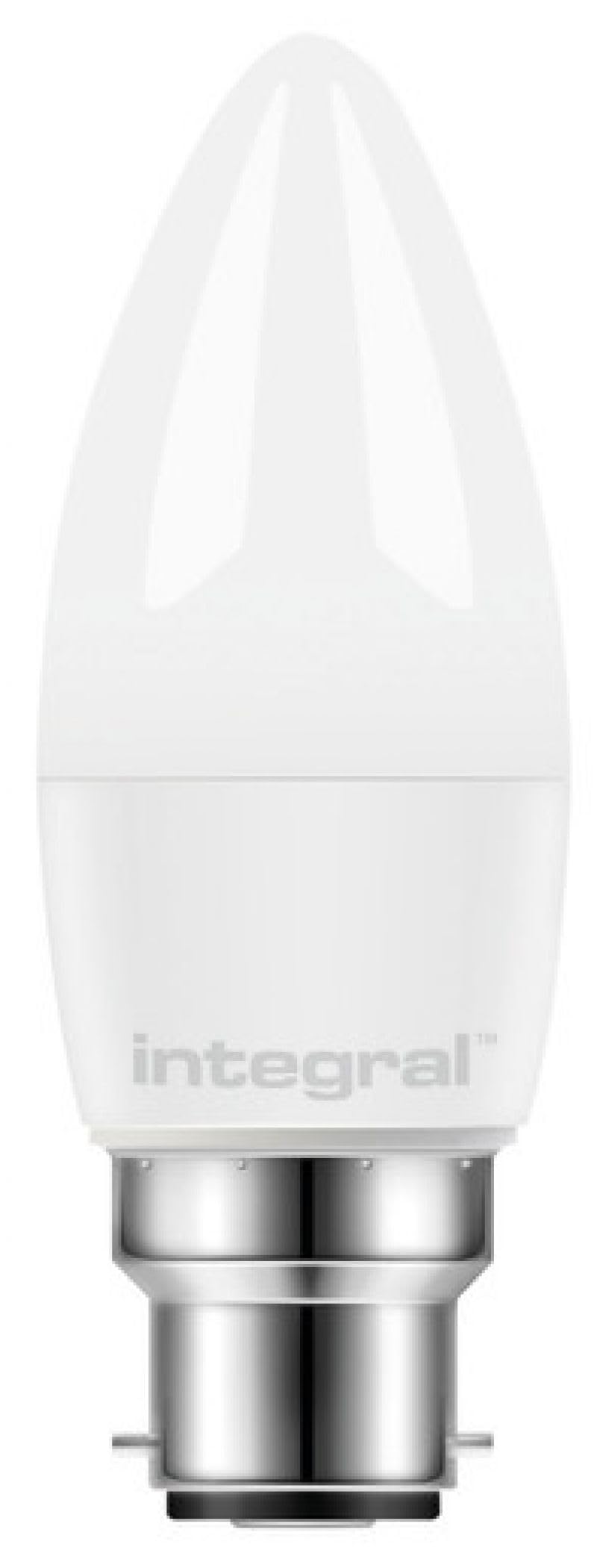 Integral Frosted Led 6W Led Candle Candle Light Bulb (2700K, Bc, B22, Bayonet)