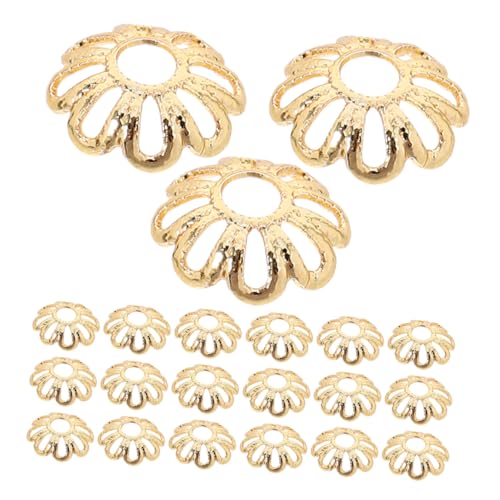 ARTIBETTER 200pcs Flower Bead Caps: Floral Shape End Cap DIY Handcraft Supplies Copper Spacer Beads for Bracelet Necklace Jewelry Making