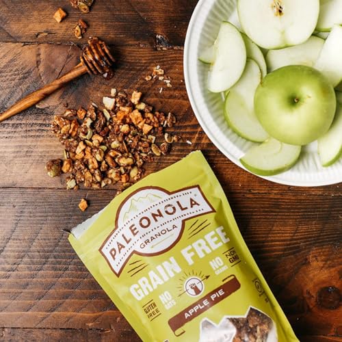 Image of Paleonola - Grain Free Granola Apple Pie Flavor - Non-GMO, Grain, Soy, Gluten, Dairy Free - Low Carb Protein Snack For A Healthy Breakfast