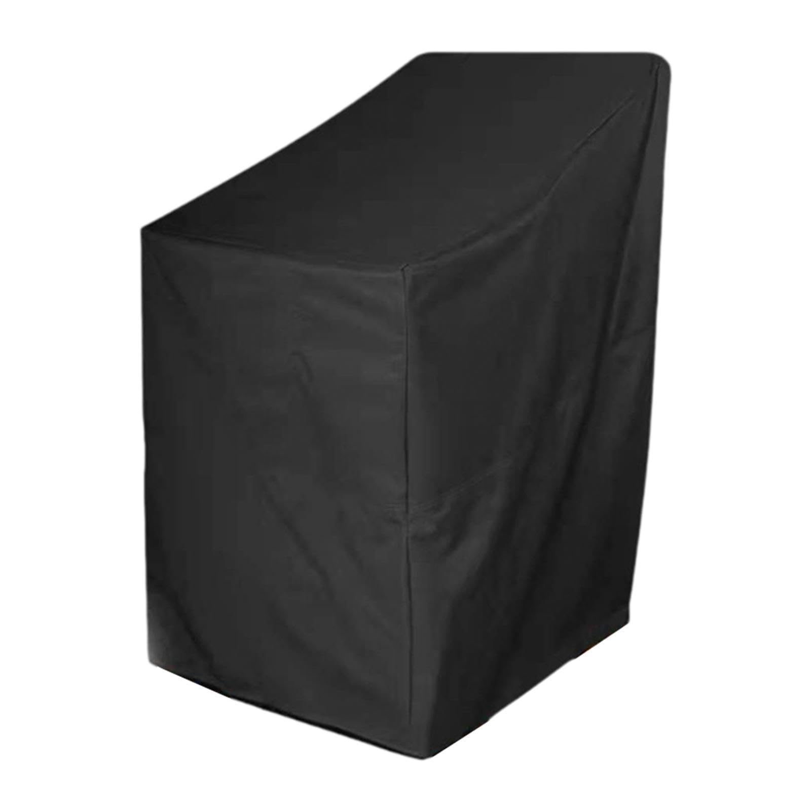 MYCENSE Garden Patio Chair Cover Stacked Chair Dust Cover Protection Cover Black Tear Resistance All Weathers Folding Chairs Cover, 68cmx68cmx72cm