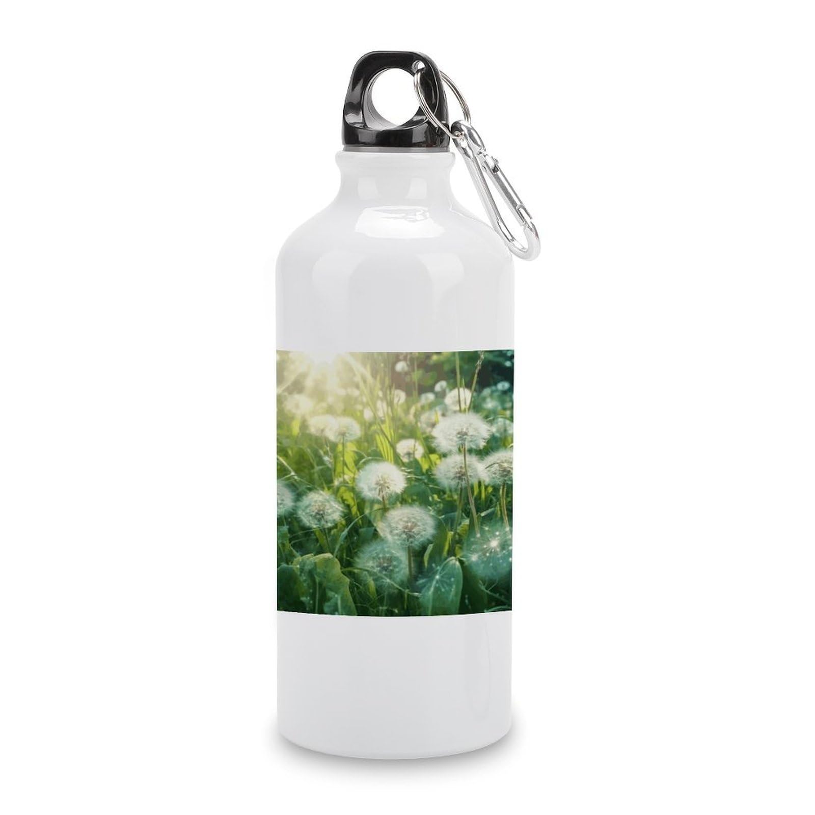 Fekiloot Style Dandelions On The Grass Aluminum Water Bottle Travel Tumbler Reusable Lightweight Outdoor Sports Water Bottles For Gym Sports Camping Hiking Fishing600ml