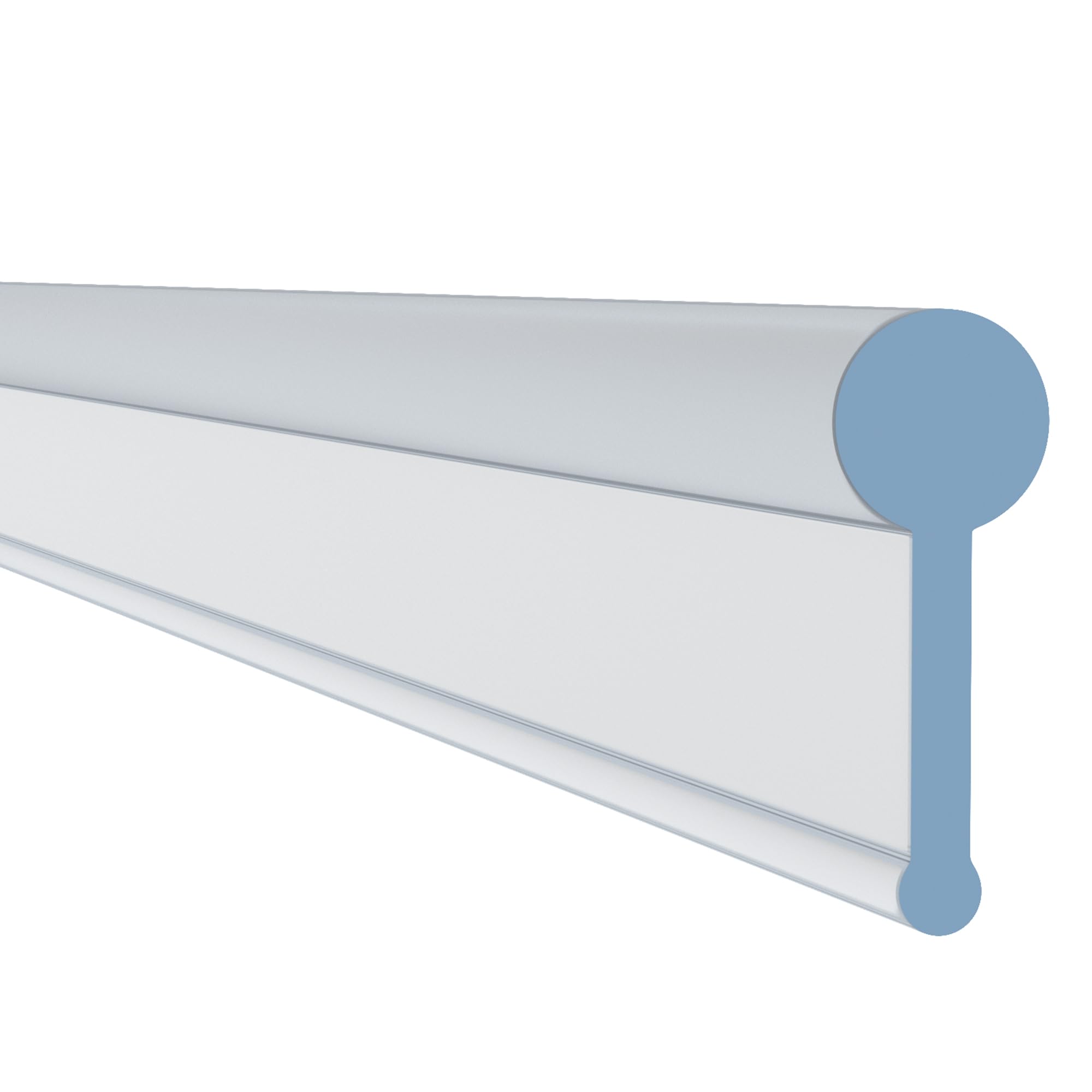 Hnnhome Pale Transparent Folding Glass Bath Shower Screen Door Seal Strip, 2M