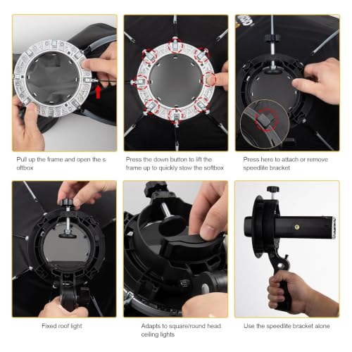 LAPGOOD FS60 23.6in Softbox with Grid, S-Type Bracket & Bag