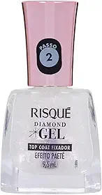 Top Coat Fixador Efeito Paetê Risqué Diamond Gel 9,5ml