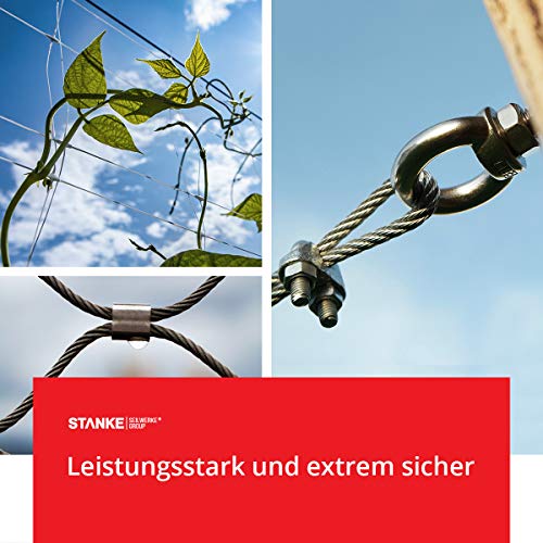 Serre-câble à étrier 10 mm Seilwerk STANKE pour installer une voile d'ombrage extérieure - 4