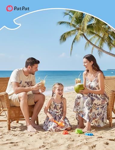 Image of PATPAT Matching Hawaiian Outfits for Family Summer Dress & Tee Sets | Mommy and Me Dresses, Hawaiian Dresses for Women, Matching Hawaiian Outfits for Couples, Beach Vacation, Family Photoshoot