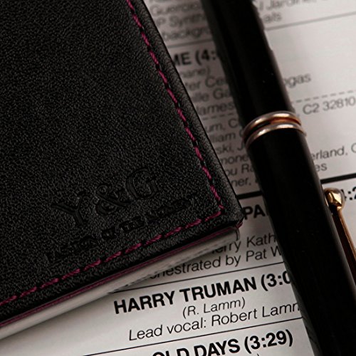 CC1004 Hot Pink Business Relationships Series Dress Men Comfort Boss Leather Card Holder Black4