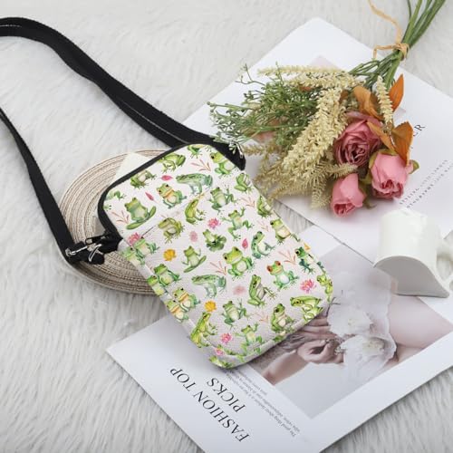 PWHAOO Frog Lover Gift Cute Frog Design Crossbody Bag Frog Design Travel Bag Frog Owner Gift3