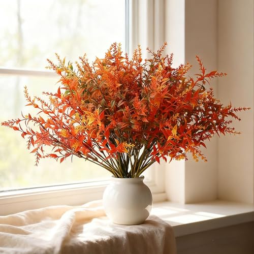 HERZWILD 12 Mazzo di fiori artificiali autunnali artificiali, bouquet autunnale, decorazione autunnale, fiori artificiali, autunno, balcone, autunno, rami autunnali, decorazione per interni ed esterni