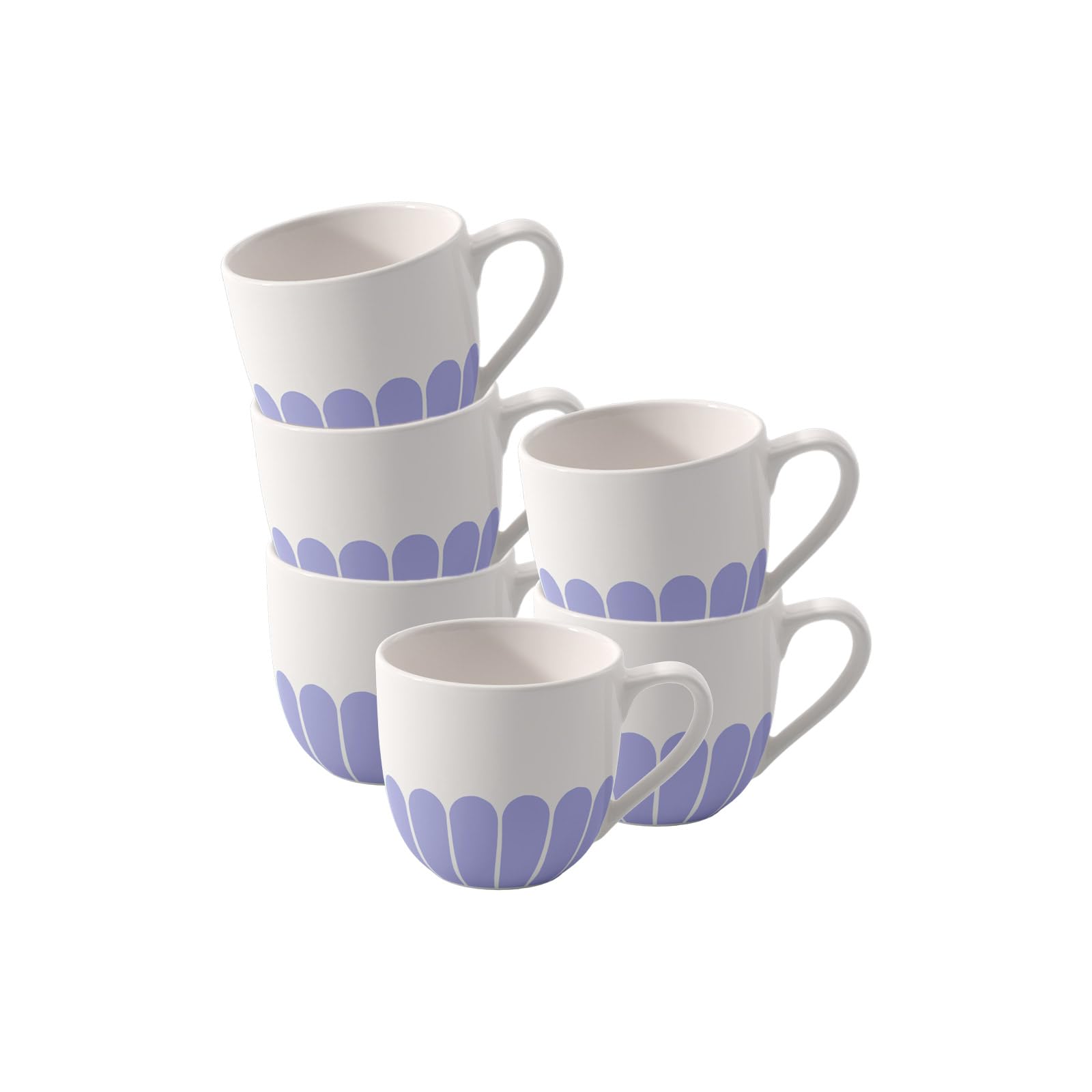 Villeroy & Boch - Fleur Bleu Espressotassen 6er Set, 70 ml, Kleine Tasse für Espresso oder kleinen Kaffee, Geschirr Blumenmuster, Spülmaschinenfest & Mikrowellensicher, Premium Porzellan, Blau